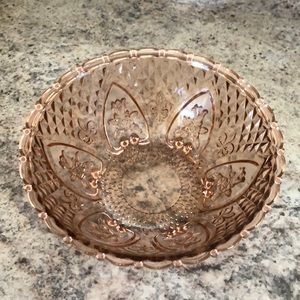 Cabbage Rose Depression Glass Bowl